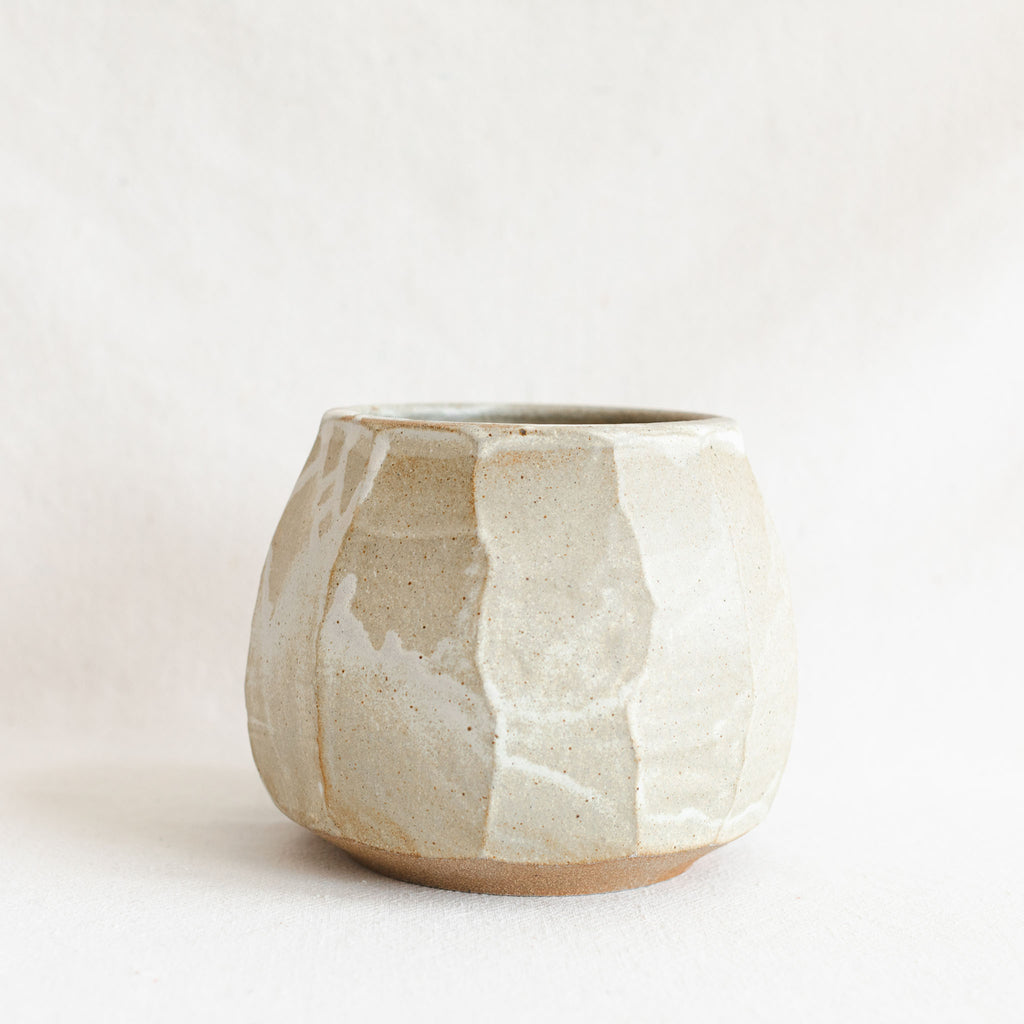 Facet Planter - White