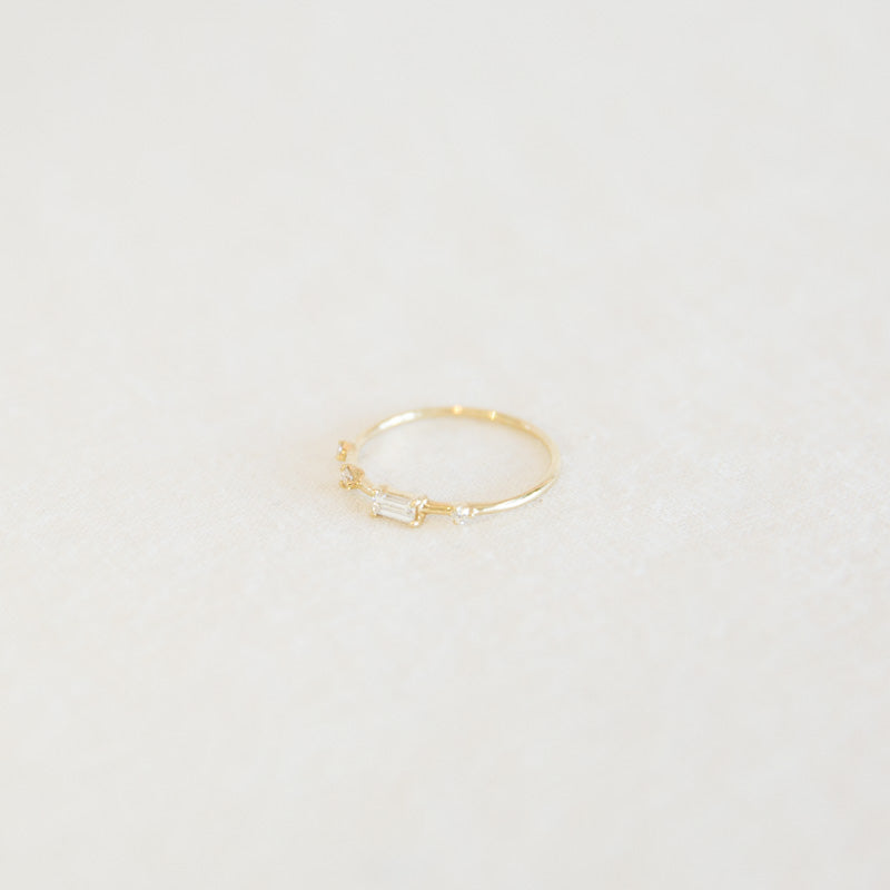 Four Step Baguette Ring