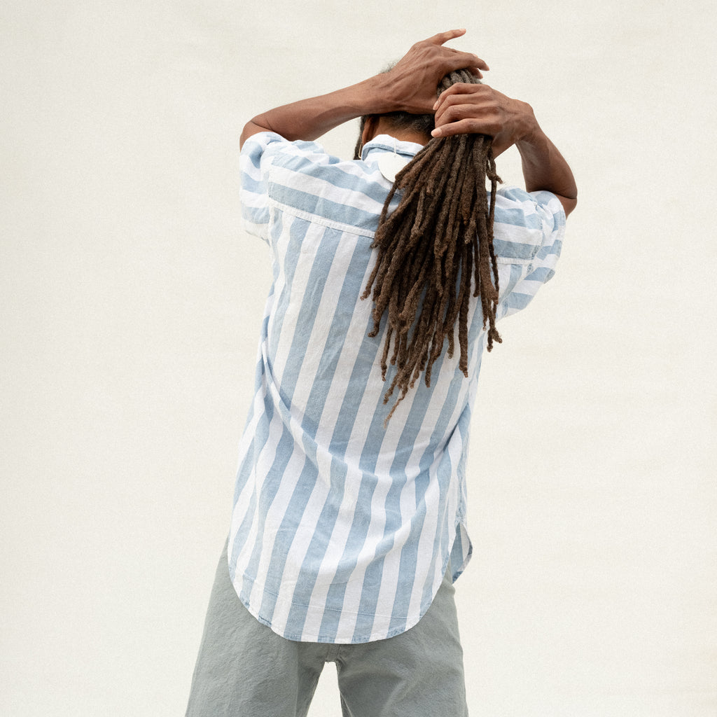 Blue Stripe Button Down - Vintage