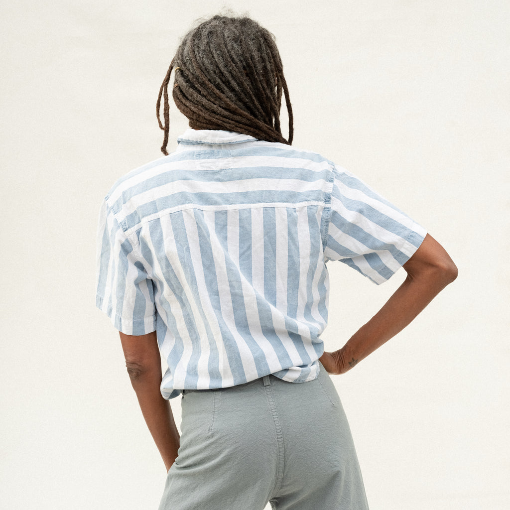 Blue Stripe Button Down - Vintage