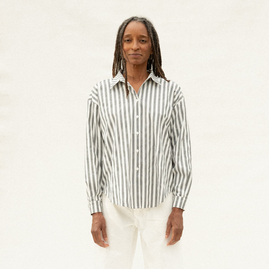 Specialty Alberta Shirt - Bold Slate Stripe