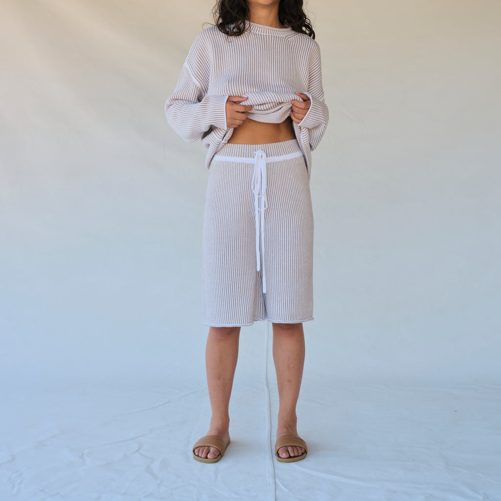 Linea Shorts - White/Sisal