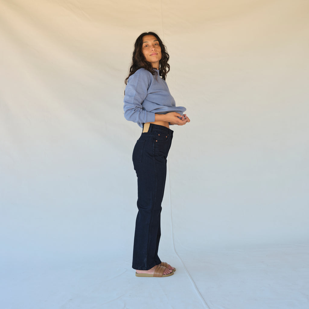 Vintage Denim Blue Sweatshirt