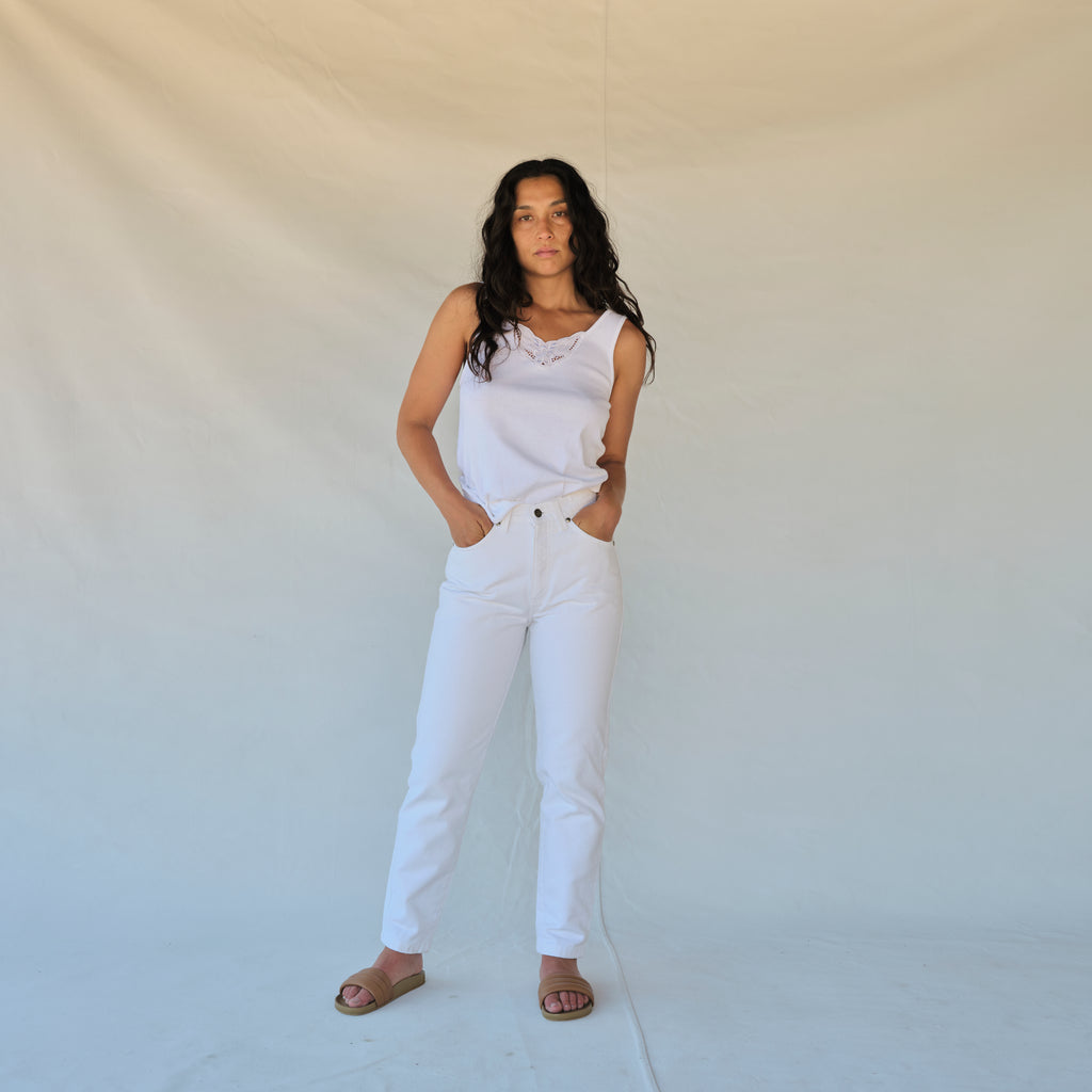 Vintage Tank Top - White