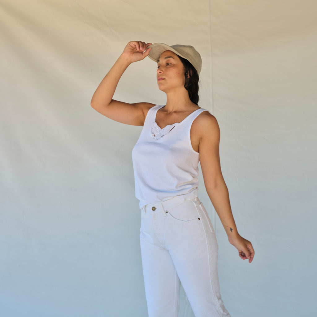 Vintage Tank Top - White