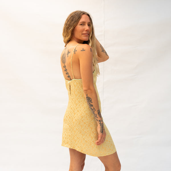 Cute Dress - Pale Gold Flower