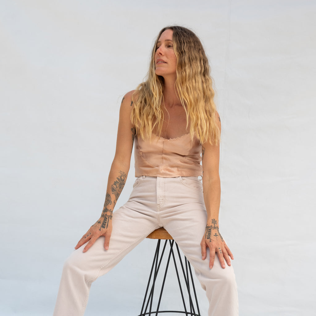 Slink Crop Cami - Nude