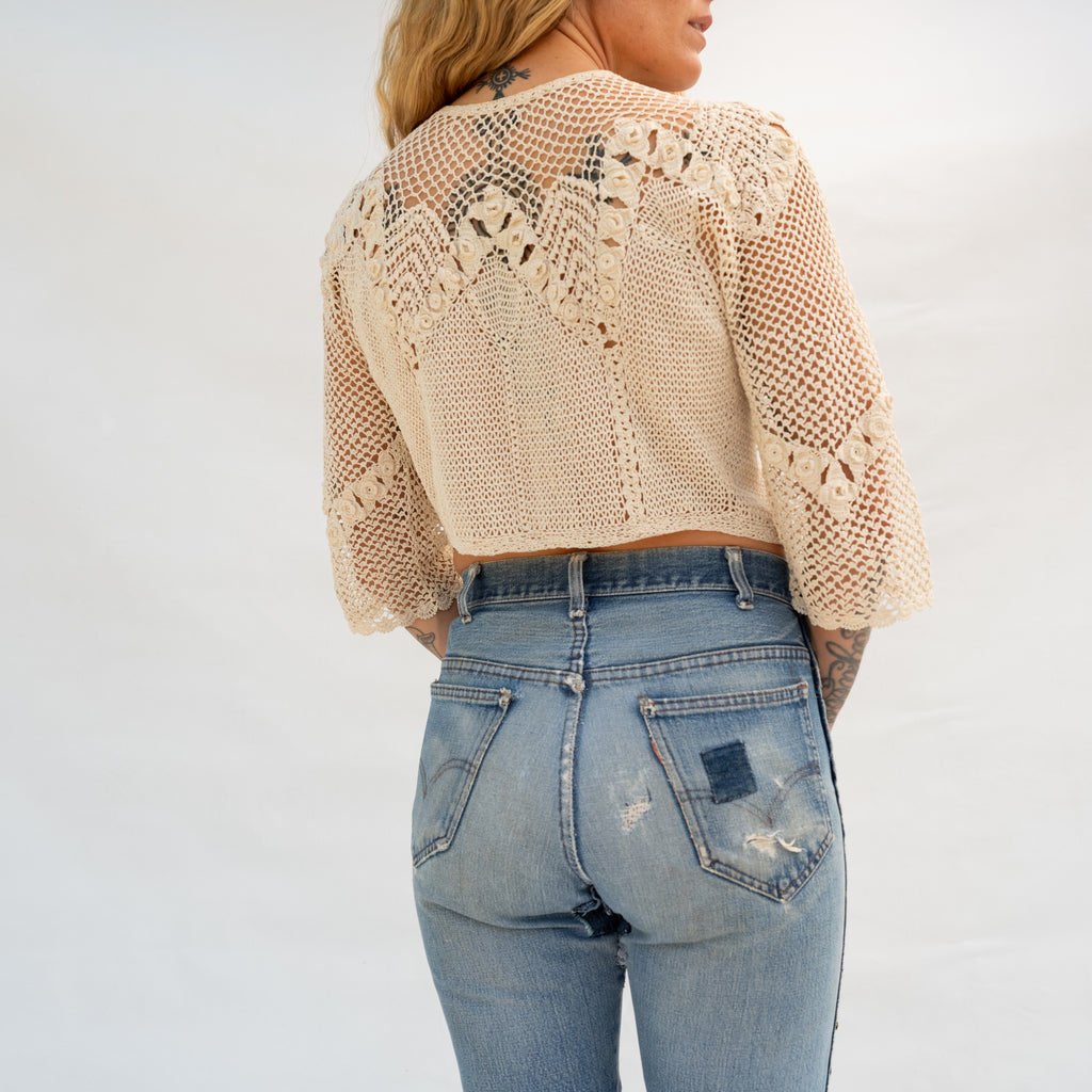 Vintage Crocheted Cardigan