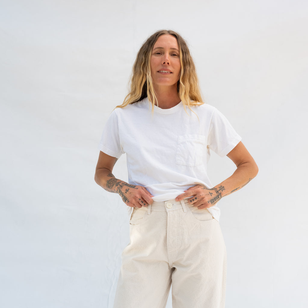 White Vintage Pocket T-Shirt