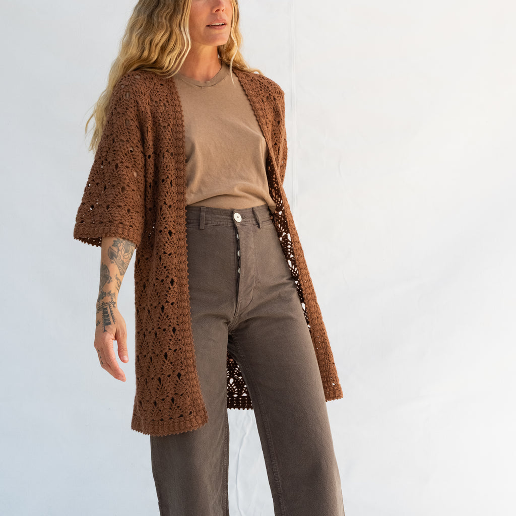 Vintage Open-Front Cardigan