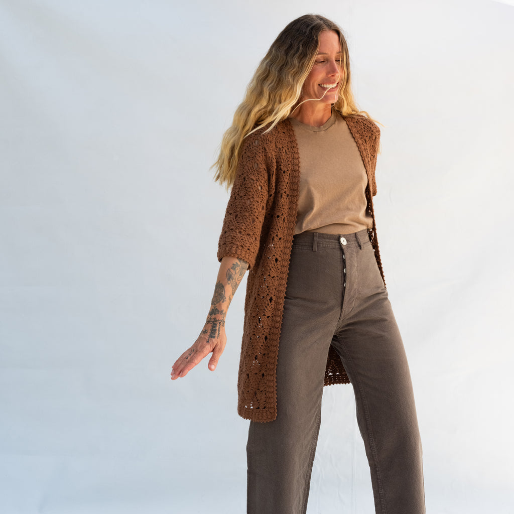 Vintage Open-Front Cardigan
