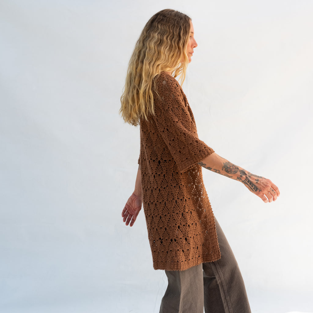 Vintage Open-Front Cardigan