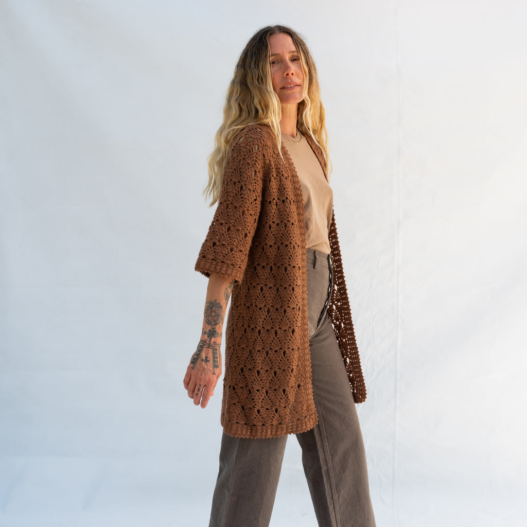 Vintage Open-Front Cardigan