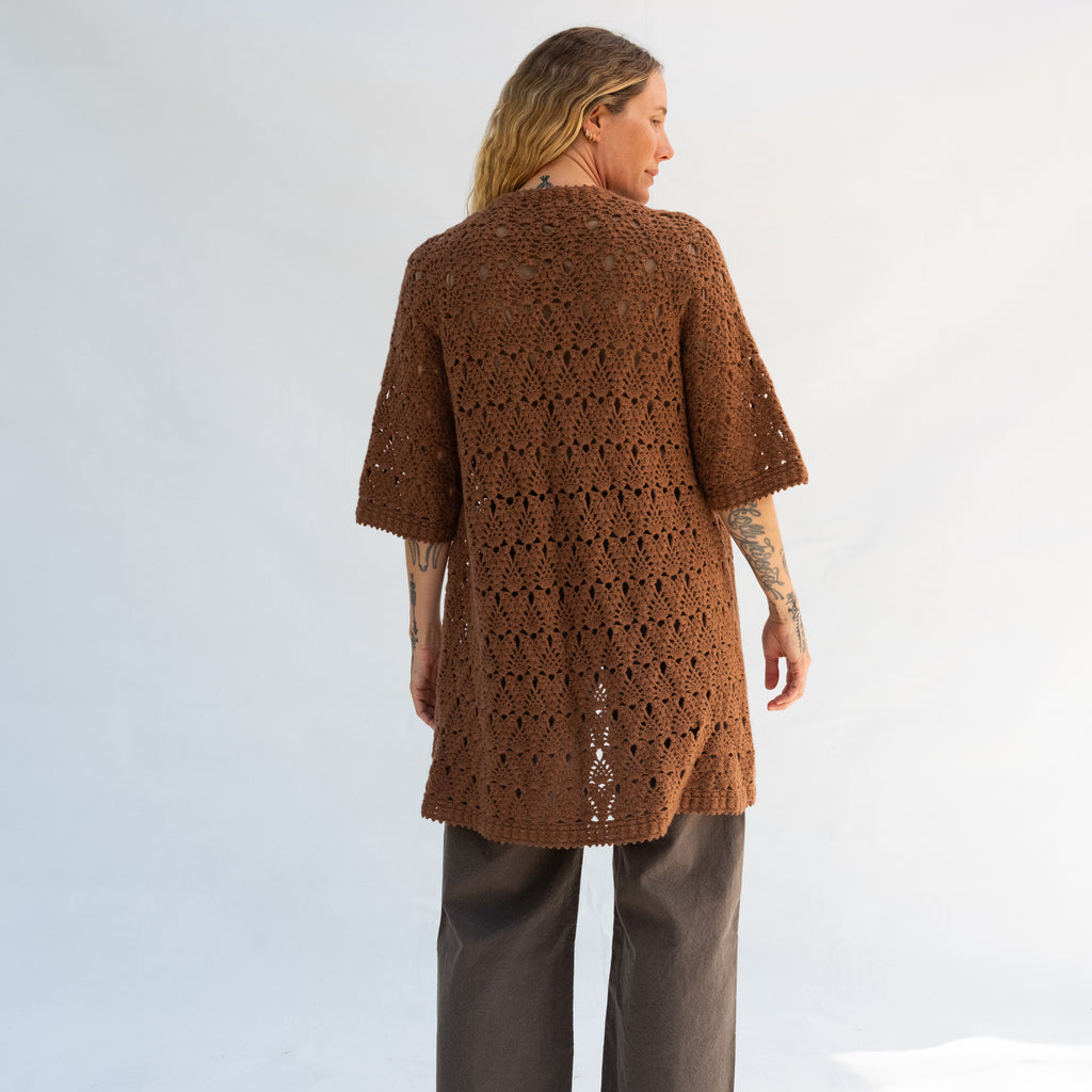 Vintage Open-Front Cardigan