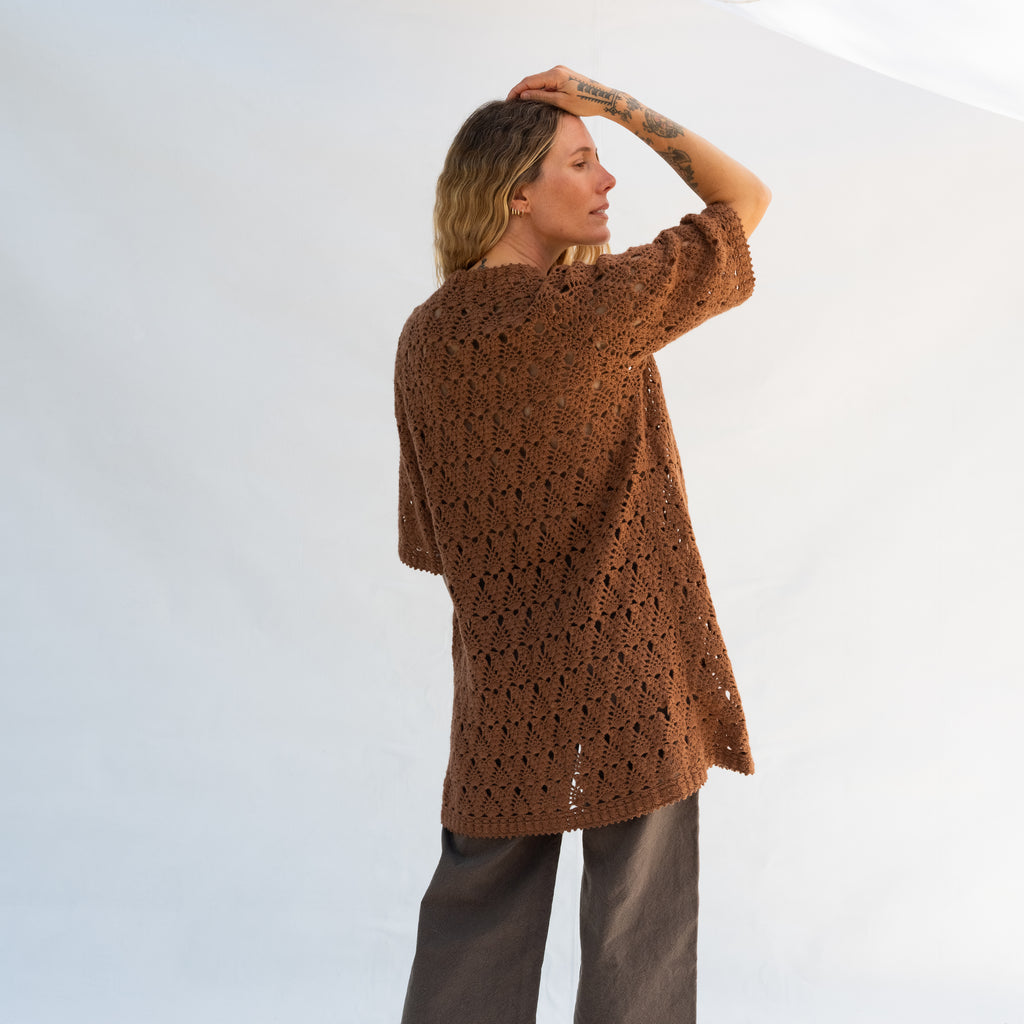 Vintage Open-Front Cardigan