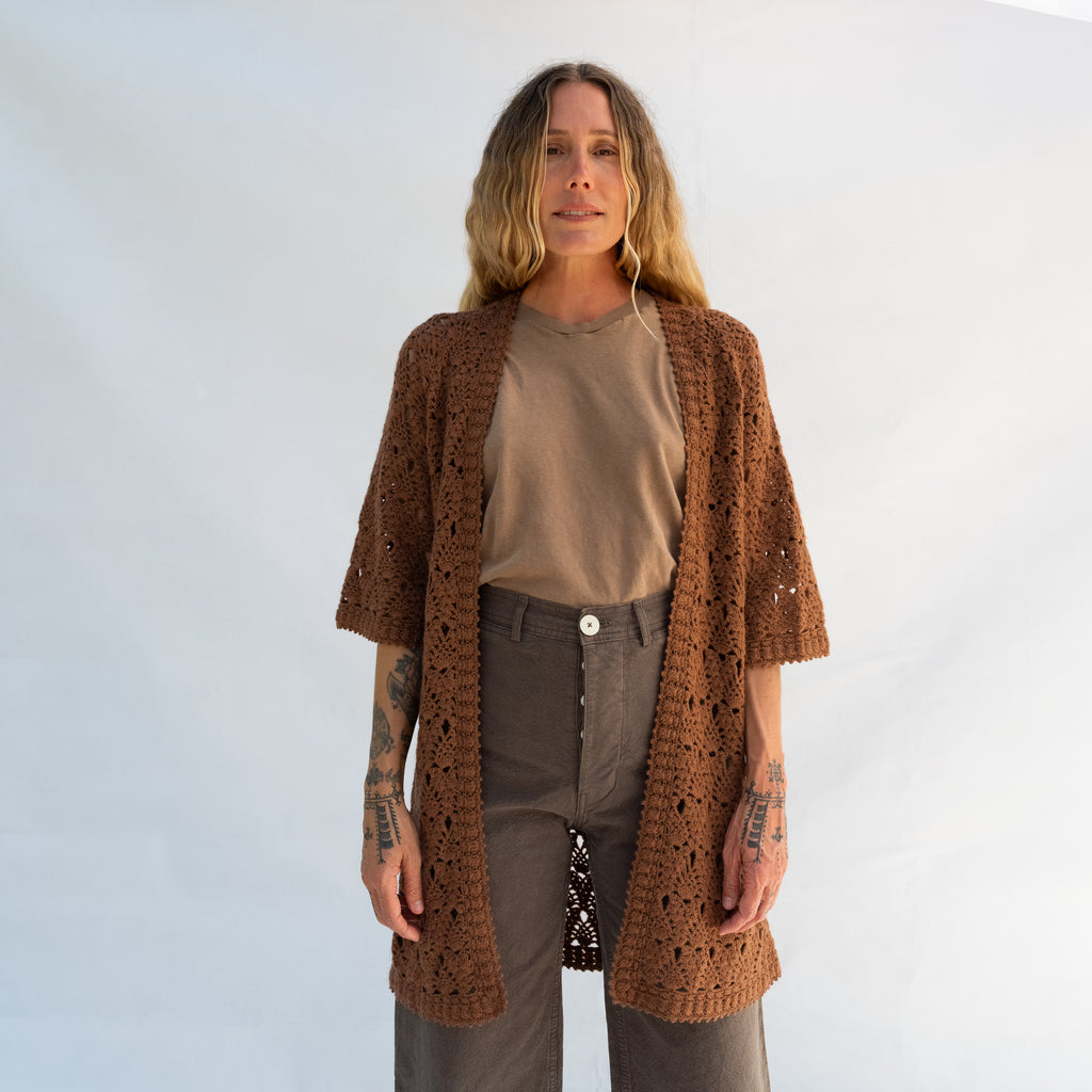 Vintage Open-Front Cardigan