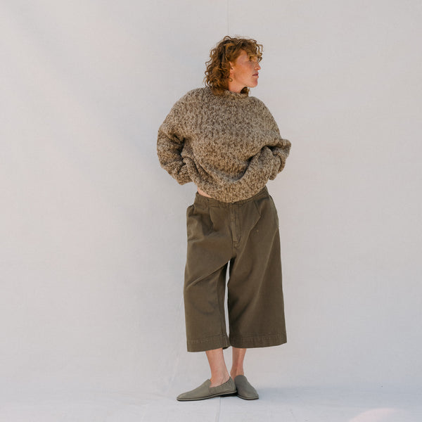 Handknit Paint Rollneck - Tobacco Paint