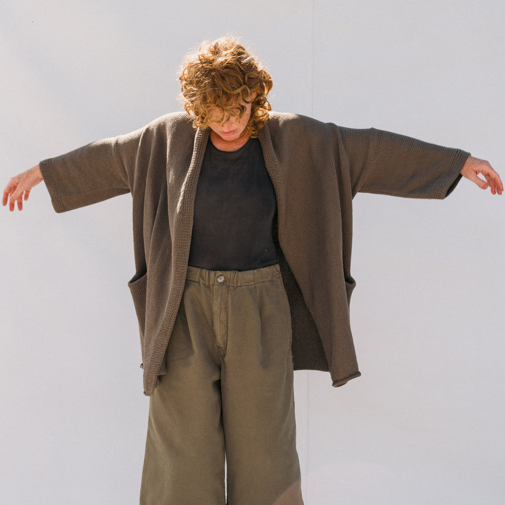 Washed Cropped Trouser - Fatigue