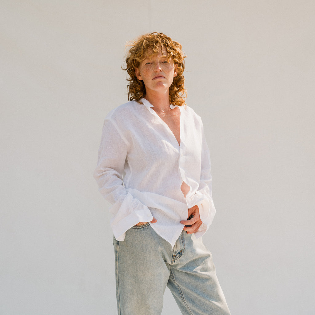 Vintage Linen Button Up