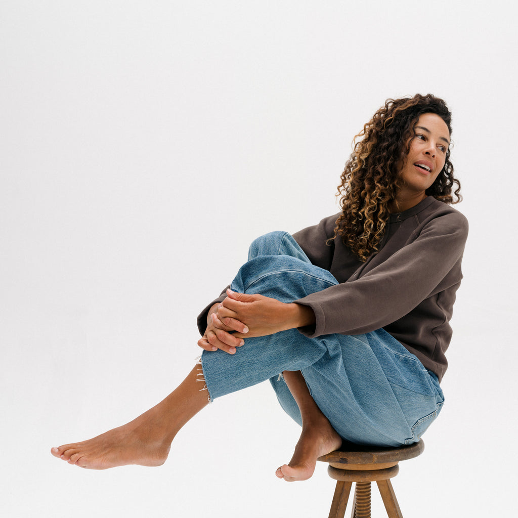 Snap Cardigan - Vintage Saddle Overdye