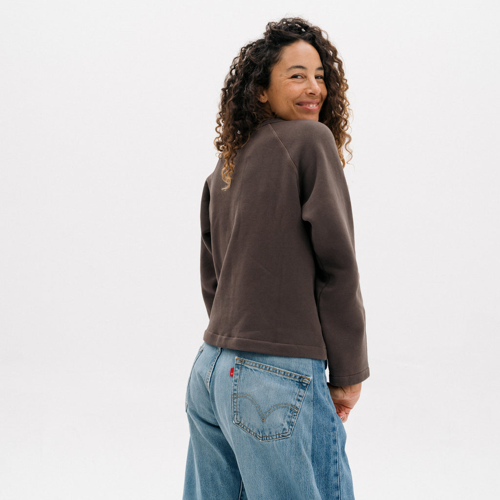 Snap Cardigan - Vintage Saddle Overdye