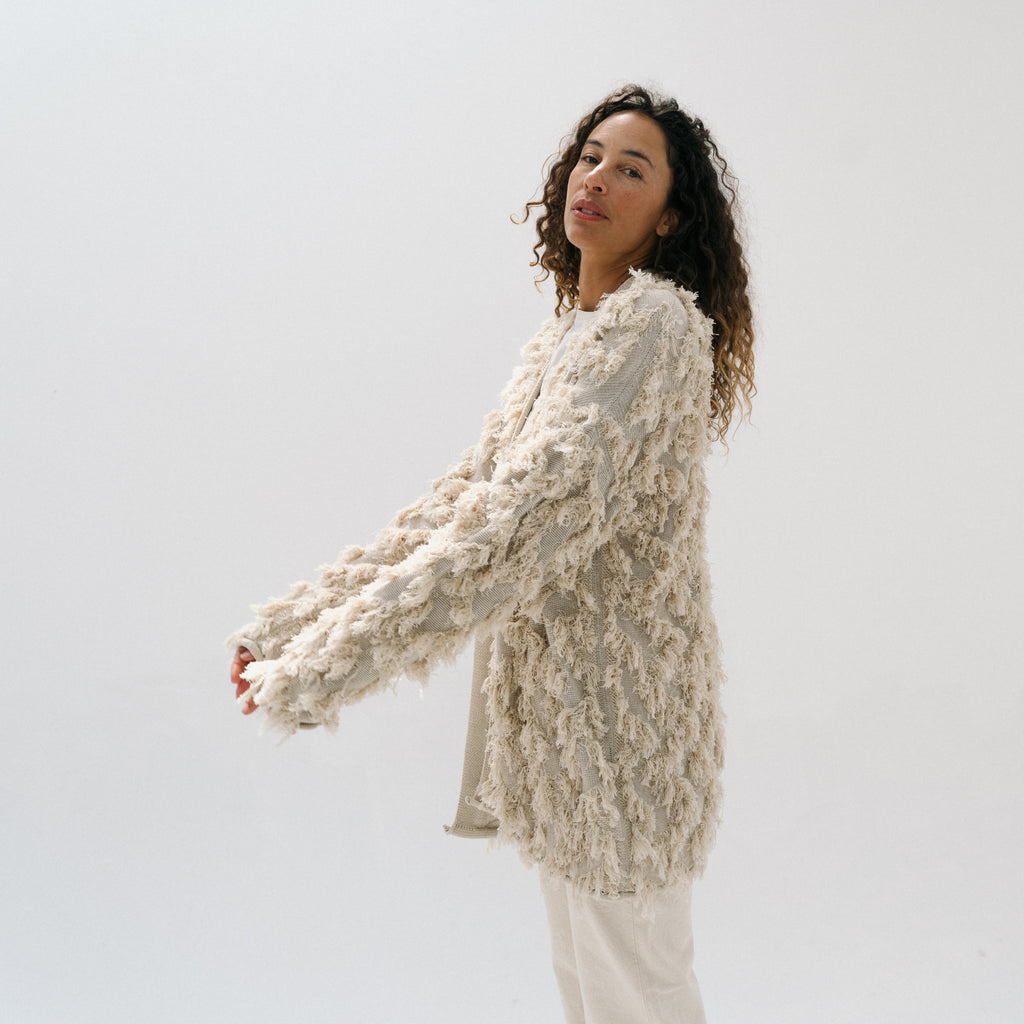 Tufted Cardigan - Flax