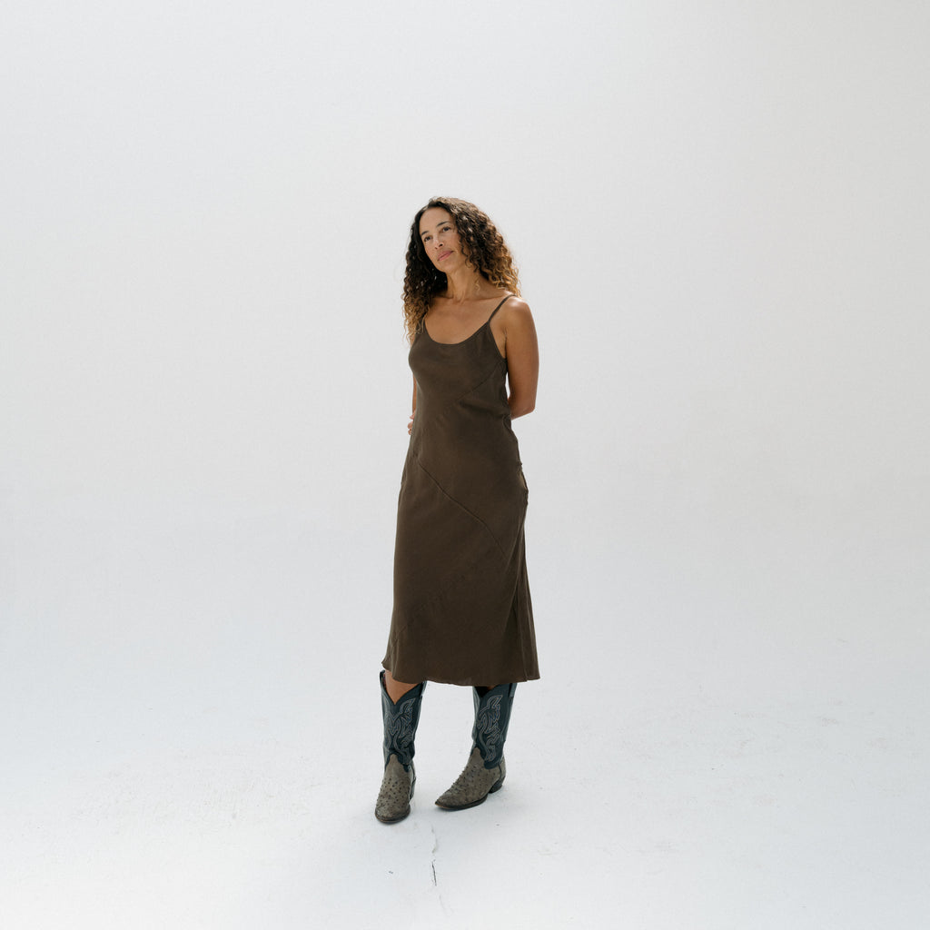 Bias Dress - Olive