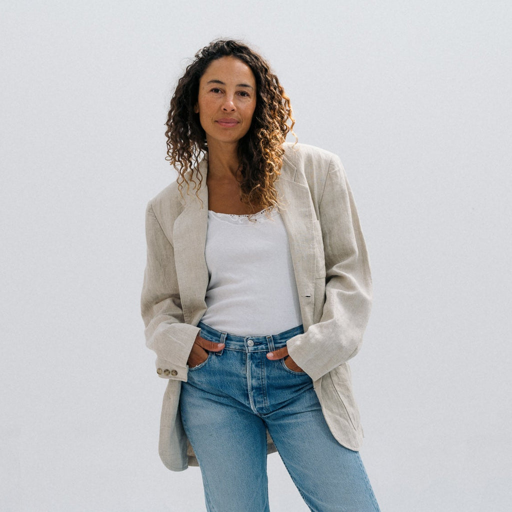 Vintage Linen Blazer