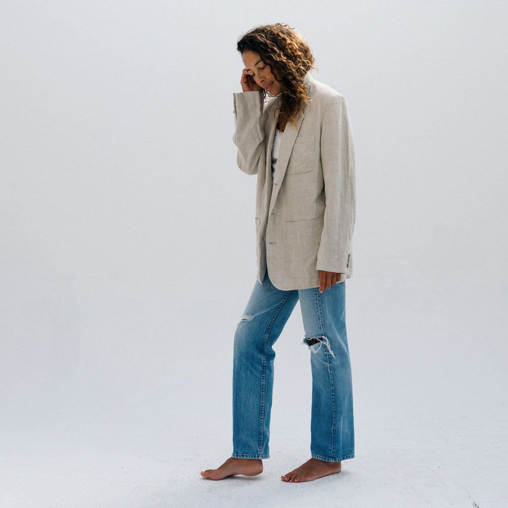 Vintage Linen Blazer