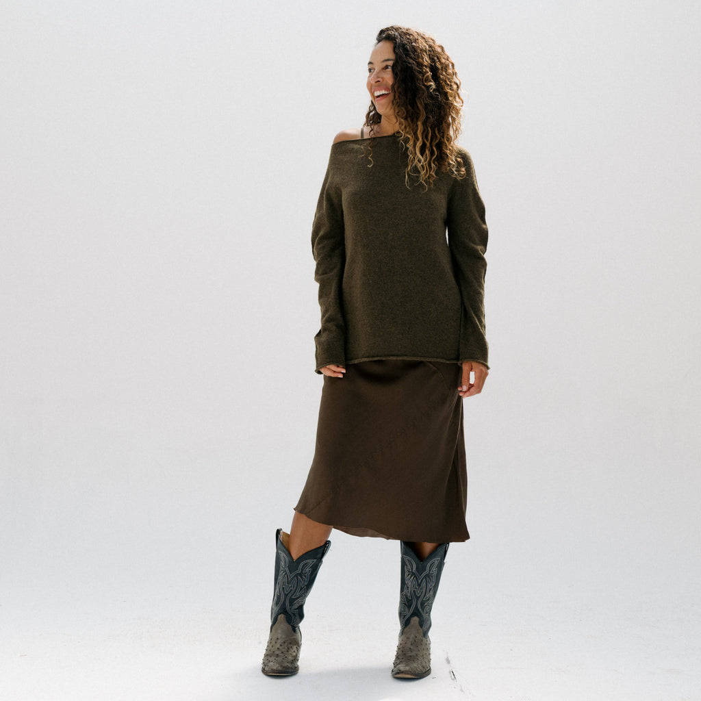 Off Shoulder Top - Olive