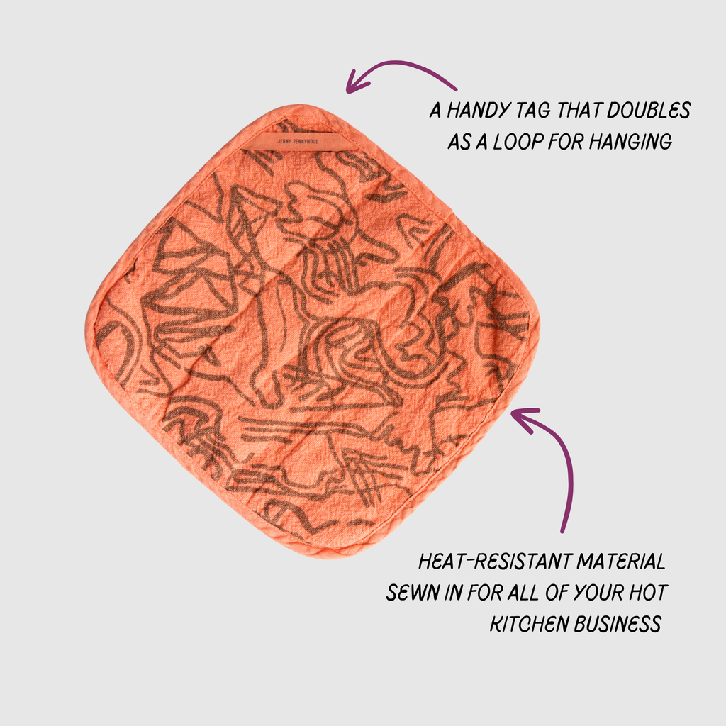 Potholder - Stream - Clay - Camel