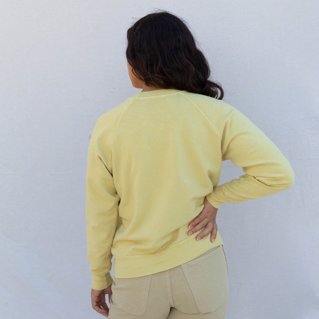 B Sides - Crewneck Sweatshirt in  Botanical Dye Marigold