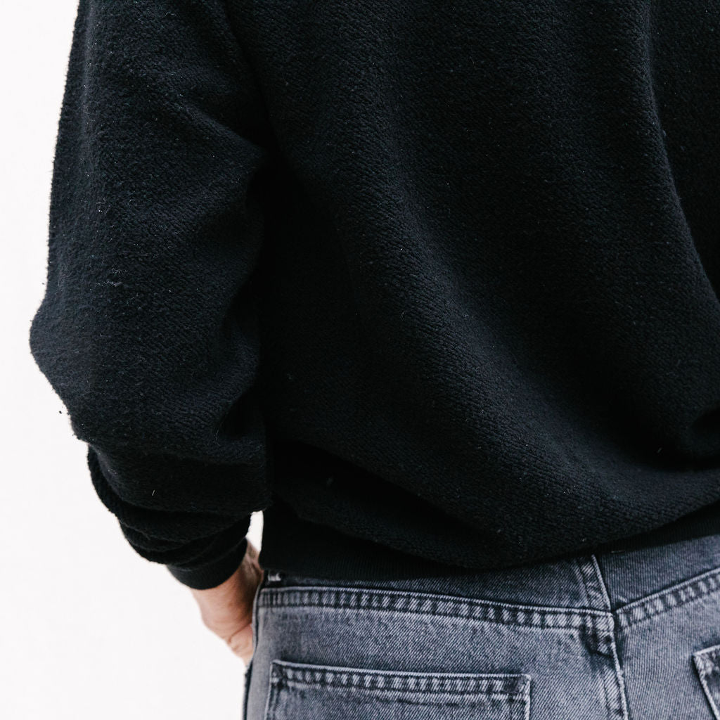Sunray Sportswear- Reversed Sweatshirt in Black
