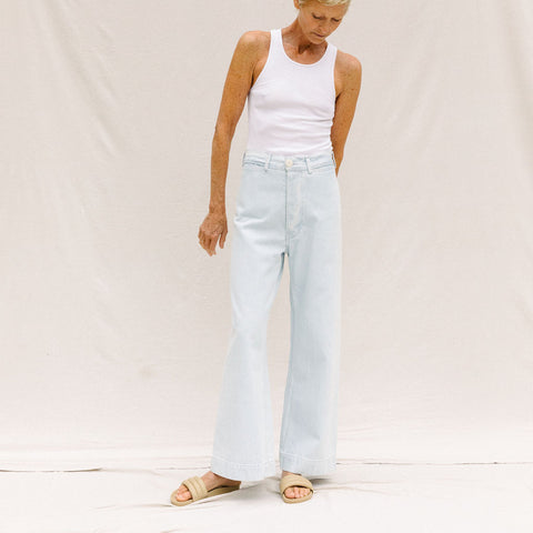 Sailor Pant - Pale Blue / Blue Stitch