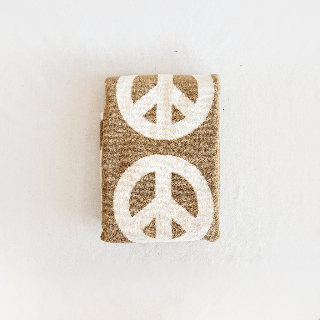 Peace Hand Towel - Bronze Scour