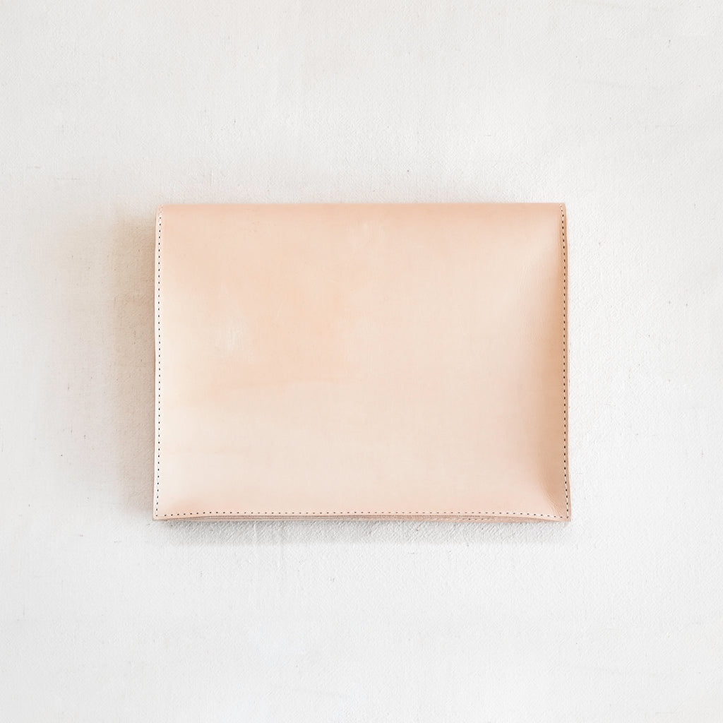 Large Attache Clutch - Natural