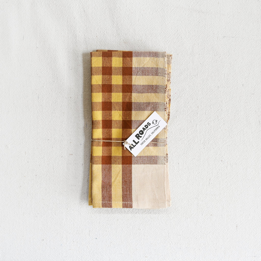 Grid Napkin Pair - Pineapple