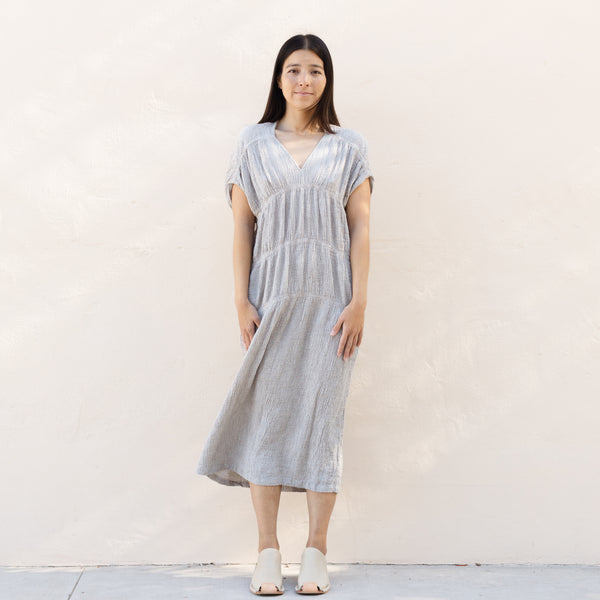 Gem Neck Dress - Ash