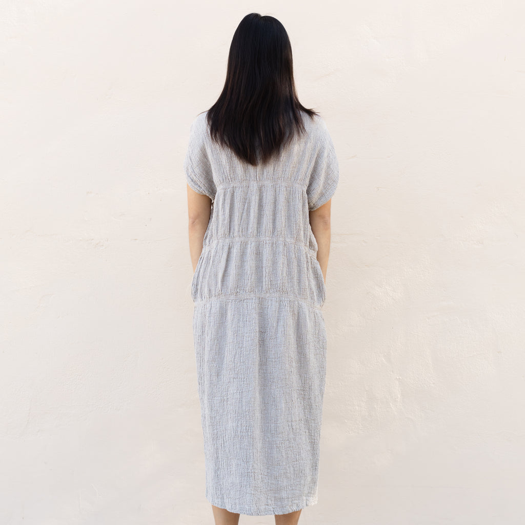 Gem Neck Dress - Ash