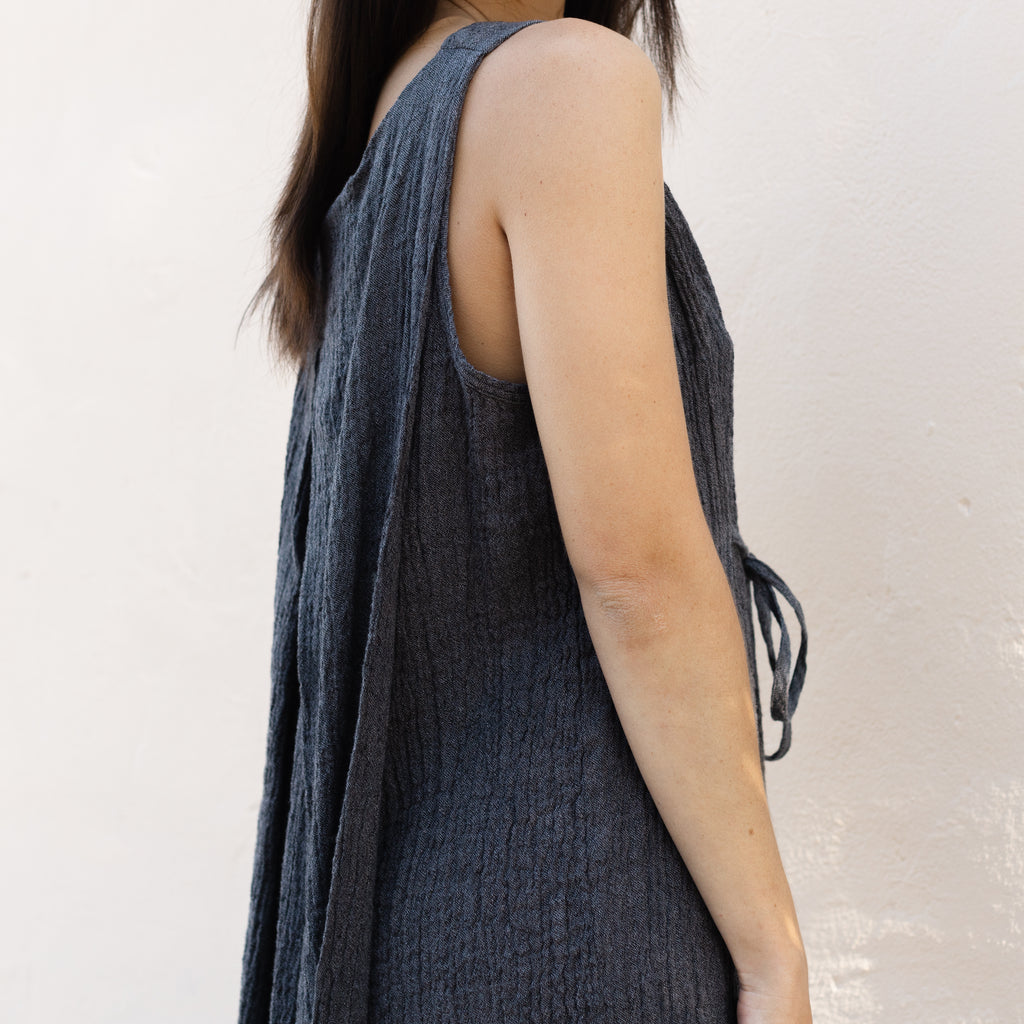 Obi Dress - Grey Navy