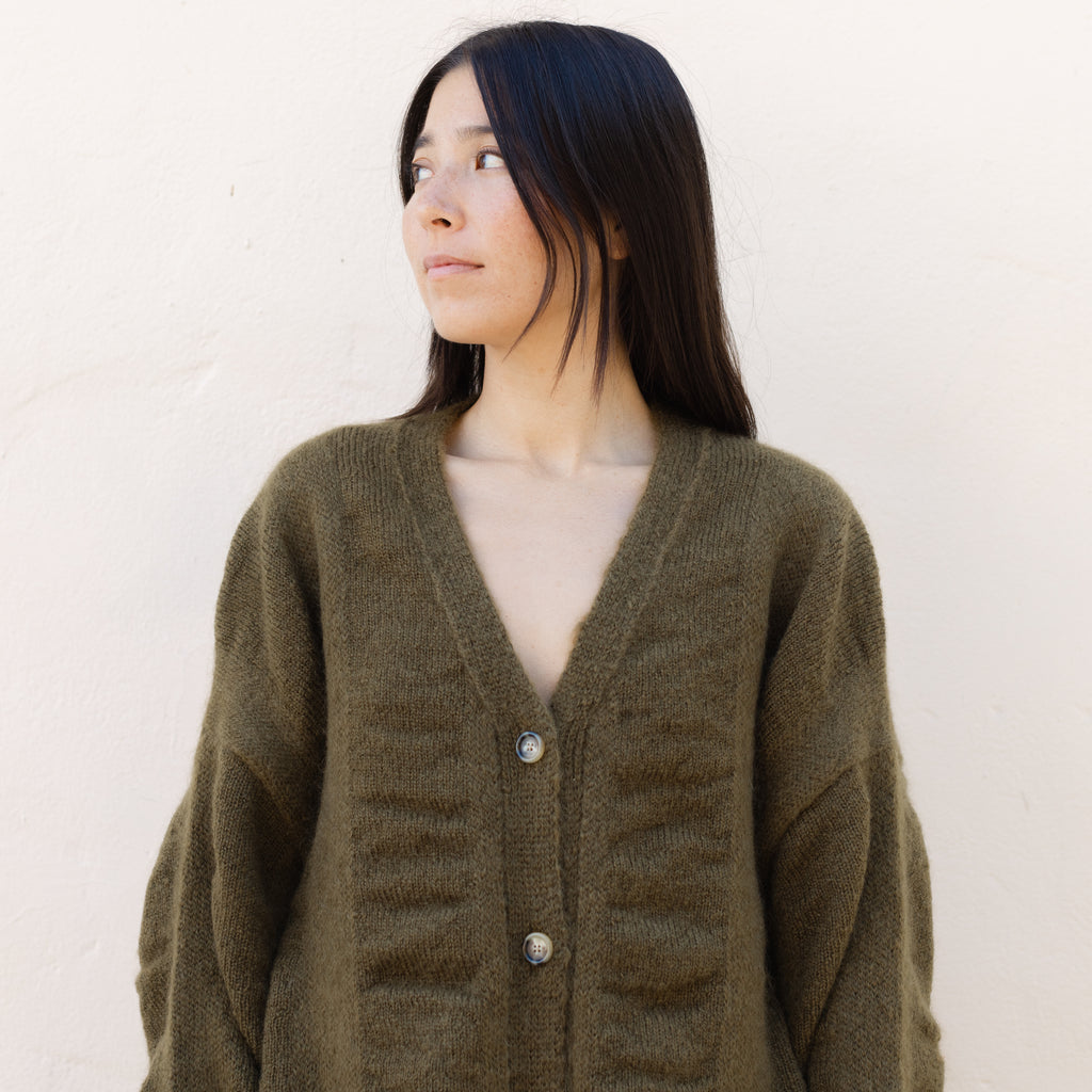 Waterfall Cardigan - Dk. Olive