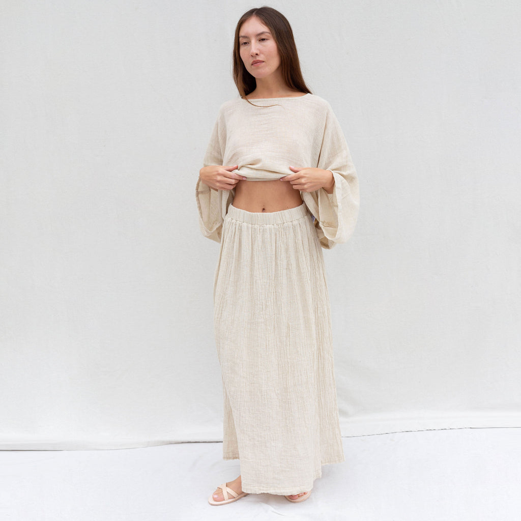 Double Layer Skirt - Natural