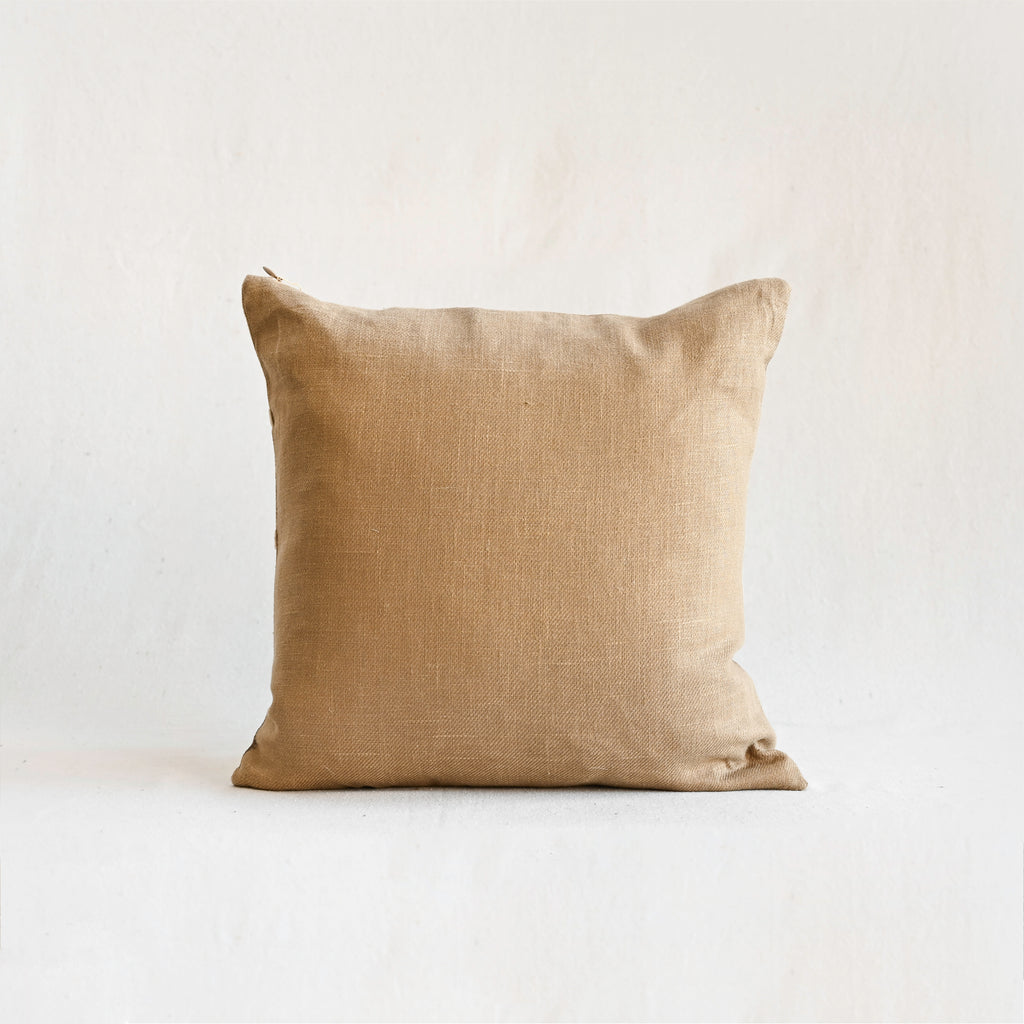 Medium Checkered Velvet Pillow - Roasted