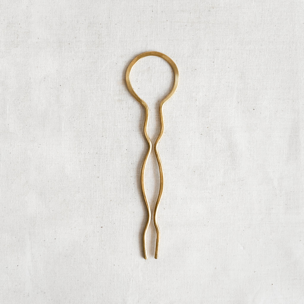 Form Hair Pin - Brass