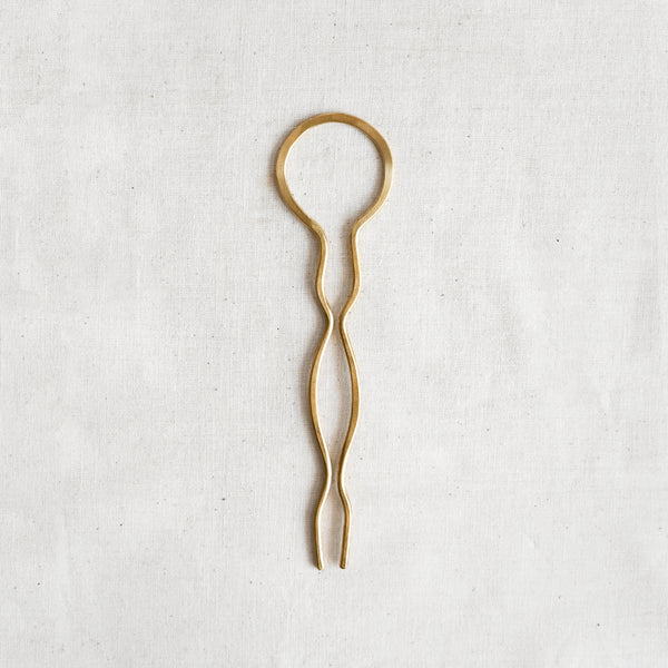 Form Hair Pin - Brass