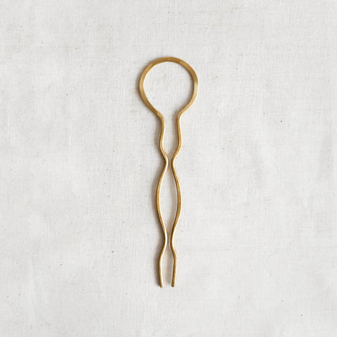 Form Hair Pin - Brass