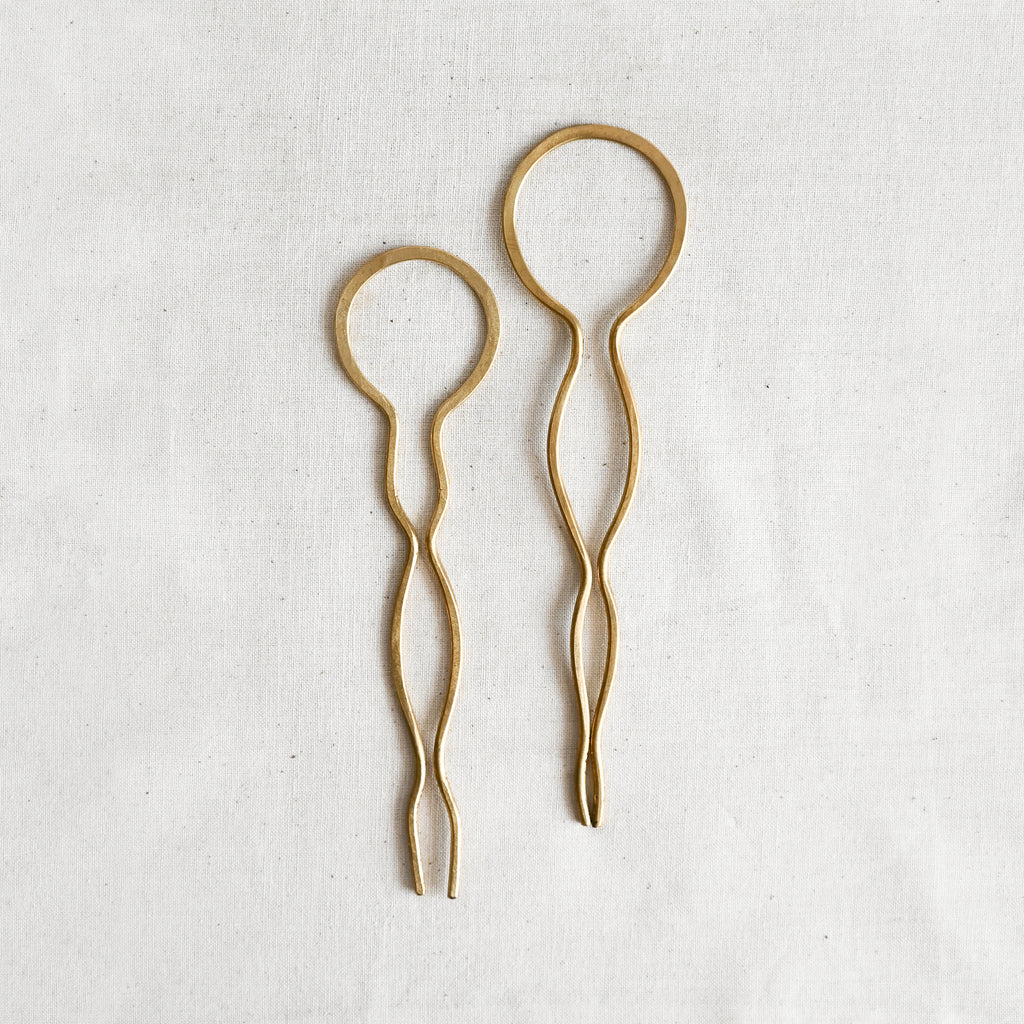 Form Hair Pin - Brass