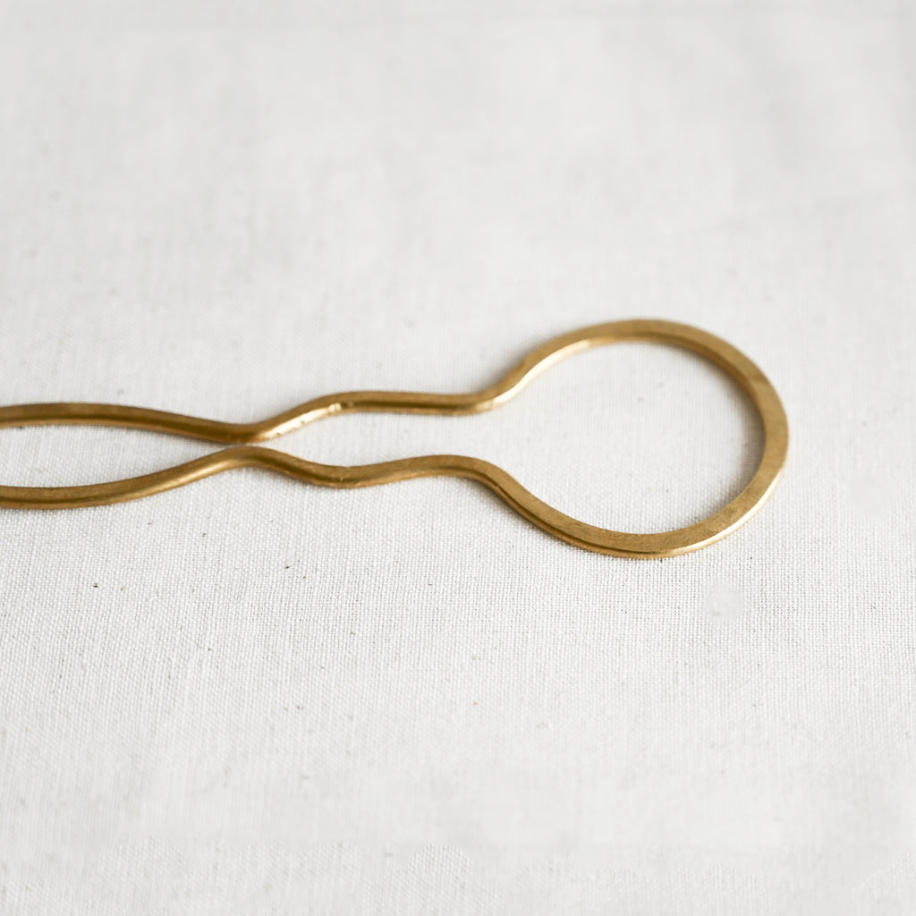 Form Hair Pin - Brass
