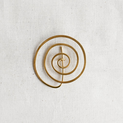 Spiral Brass Brooch