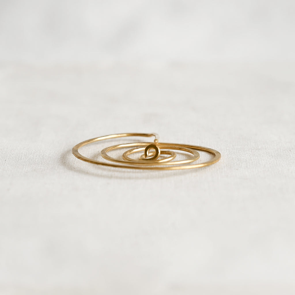 Spiral Brass Brooch